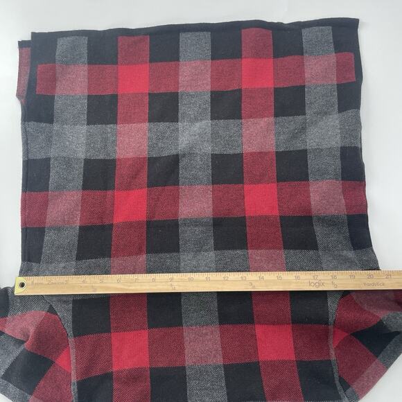 NWT Anne Klein Long Sleeve Red Sweater Womens Medium Plaid Pullover $99 MSRP - Picture 6 of 8